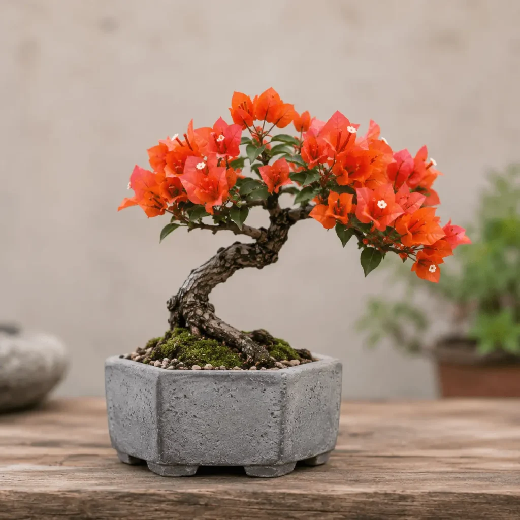 bouganvelia bonsai in orange colour Flowers