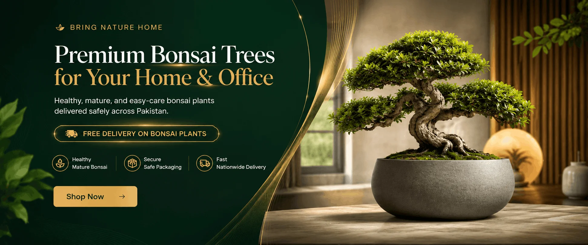 Evergreen Plants website banner